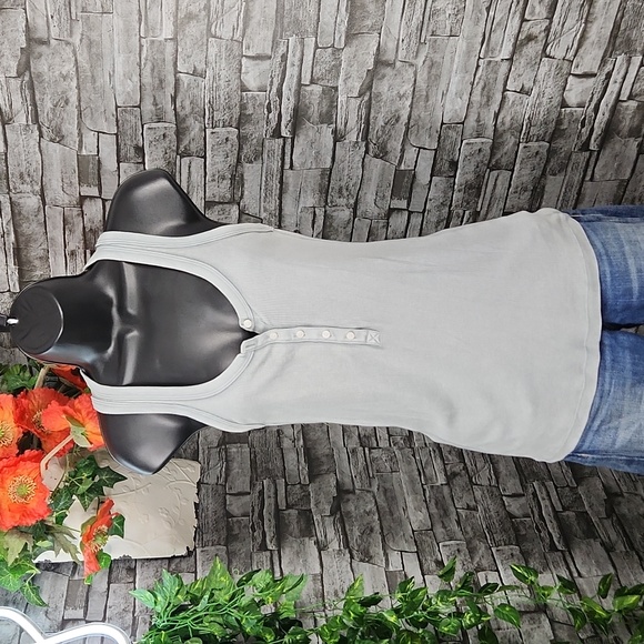 Aerie Ribbed Henley No BS Tank - Picture 2 of 6